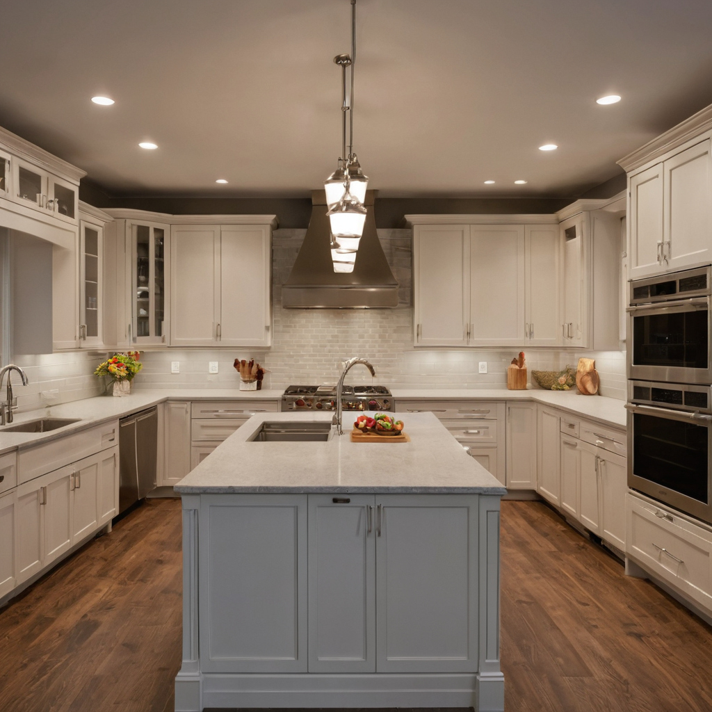 Practical visual for The kitchen lighting package should not be ordered until finish and photometric checks agree